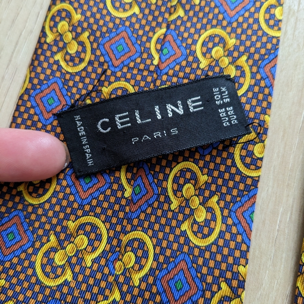 Celine Printed Mens Tie - Picture 6 of 9